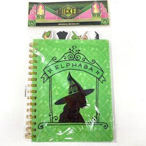 Wicked The Movie Pink Elphaba 96 Page Spiral Tab Journal 8.25" x 6.5"